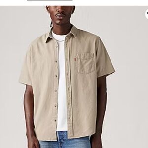 PacSun Men's Tan Short Sleeve Shirt